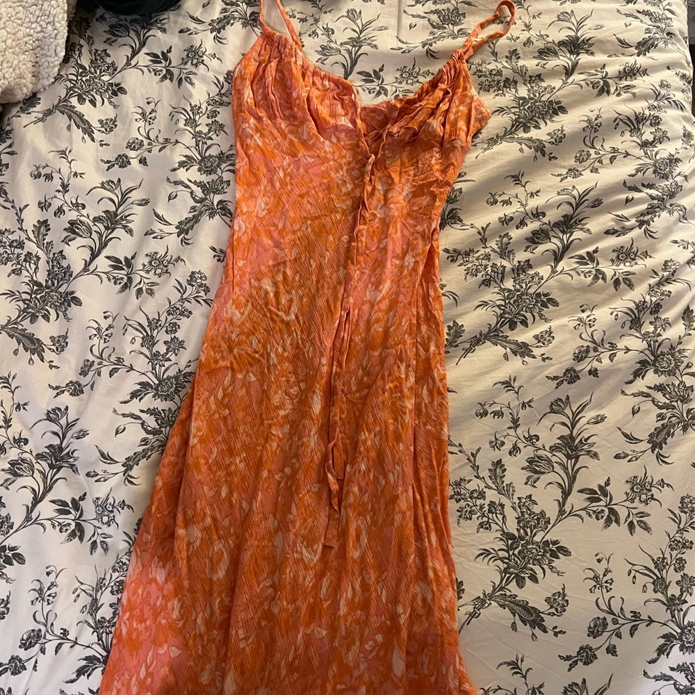 MIDI orange Hello Molly dress. Never worn, in perfect condition